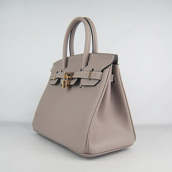 Replica Hermes Birkin 30CM Togo Leather Bag Grey 6088 On Sale